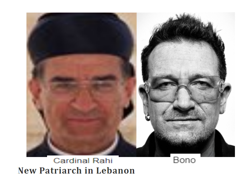 Cardinal Rahi of Lebanon = Bono, of the U2 band. Exposed here 1st ...
