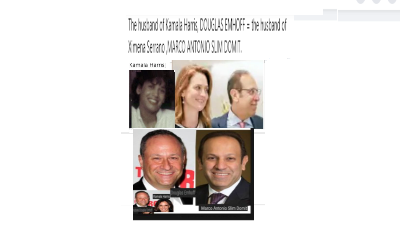 Ximena Serano = Kamala Harris ………………………………………….. the husband of Kamala