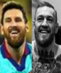 SOCCER PLAYER, LIONEL MESSI = CONOR MCGREGOR, UFC FIGHTER